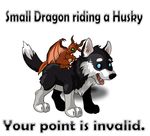  ambiguous_gender artix_entertainment blue_eyes canine claws cute dog dragon english_text fur green_eyes husky mammal paws plain_background pokemontristan reaction_image red_dragon reptile riptooth_the_husky_and_watcher scalie text tongue tongue_out white_background wings 