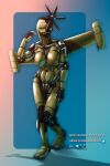 2:3 absurd_res breasts cross digital_drawing_(artwork) digital_media_(artwork) digital_painting_(artwork) drqube female green_body hi_res iron_cross living_machine looking_up machine metal metallic_body painting_(artwork) robot rotor simple_background smile solo solo_focus solo_in_panel text wings
