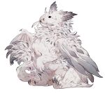  animal_focus axolotl chimera claws commentary creature creature_focus dragon english_commentary ferret giulialibard no_humans original realistic sea_bunny sea_slug simple_background sitting solo whiskers white_background white_fur wings 