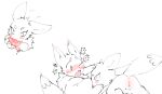 anus blush bodily_fluids duo eevee fellatio female feral generation_1_pokemon genitals heart_symbol hi_res kirichiiii licking male male/female nintendo oral penile penis penis_lick pokemon pokemon_(species) sex simple_background tail tongue vulva