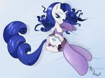  blue_hair cutie_mark equine female friendship_is_magic fur hair hooves horn horse inviting legwear lingerie looking_at_viewer lying mammal mdgusty my_little_pony on_side panties pony rarity_(mlp) seductive solo stockings underwear unicorn white_fur 