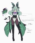  1girl absurdres black_gloves boots bow cane cape collared_shirt cosplay fishnet_pantyhose fishnets gloves green_bow green_cape green_hair highres humanization leotard meowscarada meowscarada_(cosplay) pantyhose pink_bow pokemon rein_(3313) shirt suit thigh_boots tuxedo_jacket 