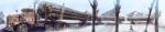 2025 absurd_res bloom bottomless chain clothed clothing digital_media_(artwork) dirtypaperjoe heavy_truck hi_res high_contrast log long_image mountain mountain_range reptile road scalie semi-trailer_truck snake snow story story_in_description sweater topwear truck trucker vehicle wide_image widescreen wood