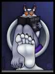 5_fingers 5_toes absurd_res anthro book claws digital_media_(artwork) domestic_cat english_text eyewear feet felid feline felis fingers foot_focus glasses hi_res holding_book holding_object humanoid_feet humor male mammal plantigrade reading reading_book round_glasses simple_background smile soles solo text toe_claws toes wearing_glasses wu_capy