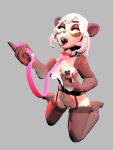 3d_(artwork) absurd_res anthro bdsm bdsm_collar bear bodily_fluids clothing collar digital_media_(artwork) drooling eyewear female garter_straps giant_panda glasses hi_res humanoid leash leashed_collar mammal nipple_tape pandan_(pandannsfw) pandannsfw pasties penetration pussy_tape saliva solo tape