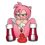 accessory amy_rose anal anal_masturbation anal_penetration anthro blush body_blush boots breasts butt butt_blush clitoral_hood clothing dildo dildo_in_ass dildo_insertion eulipotyphlan female footwear genitals glistening glistening_breasts glistening_genitalia glistening_vulva gloves green_eyes hair hair_accessory hairband half-closed_eyes handwear hedgehog hi_res kio_(artist) mammal masturbation narrowed_eyes nipples nude object_in_ass open_mouth penetration pink_body pink_hair red_boots red_clothing red_footwear sega sex_toy sex_toy_in_ass sex_toy_insertion shoes simple_background sitting solo sonic_the_hedgehog_(series) spread_legs spread_vulva spreading tagme vein veiny_dildo vulva white_background white_clothing white_gloves white_handwear