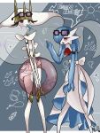  alternate_color blue_hair blue_skin bob_cut colored_skin dress eyewear_on_head food food_in_mouth gardevoir hair_over_one_eye highres inb795 lifebuoy multicolored_skin pheromosa pokemon pokemon_(creature) popsicle popsicle_in_mouth purple_eyes shiny_pokemon signature summer swim_ring two-tone_skin white_dress white_skin 