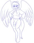  anthro balls breasts dickgirl equine friendship_is_magic hair hooves horse intersex looking_at_viewer mammal my_little_pony pegasus penis plain_background pony short_hair skidd solo standing white_background wings 