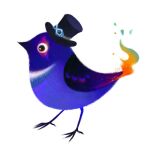  alternate_form bird black_hat blue_fur claws commentary english_commentary fire goggles goggles_on_headwear hat one_piece pikaole profile sabo_(one_piece) 