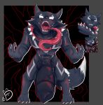 absurd_res animal_genitalia animate_inanimate anthro armor balls bodily_fluids canine_genitalia claws donisette drooling fangs genitals goo_creature grin guardians_of_the_galaxy hi_res hyper large_tongue living_clothing male mammal marvel marvel_rivals nude penis procyonid raccoon reference_image rocket_raccoon saliva saliva_on_penis sheath small_but_hung smile solo symbiote tail teeth