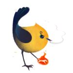  alternate_form bird cigarette claws commentary curly_eyebrows diable_jambe fire one_piece pikaole profile sanji_(one_piece) simple_background smoke white_background 