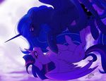  blue_eyes blue_hair cutie_mark duo equine eyeshadow famosity female friendship_is_magic hair horn horse makeup mammal multi-colored_hair my_little_pony night pony princess_luna_(mlp) purple_eyes purple_hair sparkles stars twilight_sparkle_(mlp) winged_unicorn wings 