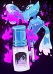 2025 absurd_res black_background blue_body breasts c0denamedelta darkner deltarune female hi_res jojo&#039;s_bizarre_adventure mizzle_(deltarune) parody simple_background solo undertale_(series) water_cooler