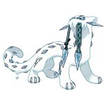  animal_focus artist_request blue_sclera chien-pao colored_sclera dripping full_body ice no_humans official_art outline pokemon pokemon_(creature) pokemon_focus pokemon_sv solo third-party_source transparent_background white_eyes white_outline 