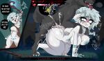  absurd_res anthro bad_end blue_hair bodily_fluids canid canine canis cum cum_inside excessive_cum excessive_genital_fluids female feral forced genital_fluids hair hi_res magic_user mai male male/female mammal rape ri_denueth sex tattoo white_body witch wolf 