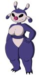 3_toes 4_fingers alien antennae_(anatomy) anthro anthrofied biped black_eyes breasts cel_shading claws dipstick_antennae dipstick_ears disney ear_markings experiment_(lilo_and_stitch) featureless_breasts feet female fingers fur hand_on_hip head_tuft hi_res lilo_and_stitch multicolored_antennae multicolored_ears pink_nose purple_body purple_fur shaded simple_background smile solo sproing standing thick_thighs toe_claws toes tuft unknown_artist white_background white_body white_fur wide_hipped_anthro wide_hipped_female