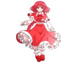  1girl alphes_(style) bow braid buttons capelet collared_shirt commentary_request dairi frilled_skirt frilled_socks frills full_body large_variant_set long_braid long_hair long_skirt okazaki_yumemi open_mouth parody phantasmagoria_of_dim.dream red_bow red_capelet red_eyes red_hair red_shoes red_skirt red_vest shirt shoes single_braid skirt socks solo style_parody sweatdrop tachi-e touhou touhou_(pc-98) transparent_background variant_set very_long_hair vest white_shirt white_socks 