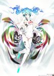  artist_name bad_id bad_pixiv_id blue_eyes blue_hair boots covered_navel elbow_gloves floating_hair full_body gloves goodsmile_racing hatsune_miku headphones highres long_hair race_queen racing_miku racing_miku_(2014) smile solo syeoseul thigh_boots thighhighs twintails vocaloid 
