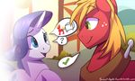  big_macintosh_(mlp) blue_eyes braeburned cutie_mark equine female friendship_is_magic horn horse male mammal my_little_pony pony rarity_(mlp) unicorn 