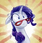  equine eyewear female friendship_is_magic fur glasses hair horn horse mammal my_little_pony pony purple_hair rarity_(mlp) reaction_image solo surprise unicorn white_fur whitediamonds 