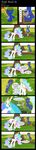  birth_mark blue_hair brown_eyes comic crown cutie_mark dialog doll english_text equine female friendship_is_magic glowing gold grass hair horn horse levitation magic male mammal mlp-silver-quill multi-colored_hair my_little_pony necklace nervous_smile original_character outside plushie pony princess_celestia_(mlp) purple_eyes smartypants_(mlp) smile sparkles text tree winged_unicorn wings 