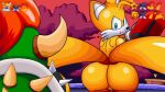 anyplant088 bowser bubble_butt burning butt canid canine dragon duo fox hi_res humanoid male male/male mammal mario_bros miles_prower mythological_creature mythological_scalie mythology nintendo reptile scalie sega sonic_the_hedgehog_(series) super_mario_64 turtle