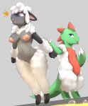 anthro bovid caprine duo female hi_res hybrid implied_snuff lizard male male/female mammal nude oskar_(2ndvoice) pushing reptile scalie sheep vishous_(character) waynekan