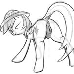  absurd_res anatomically_correct anus butt clitoral_winking clitoris cutie_mark daring_do_(mlp) equine female feral friendship_is_magic hair hat hi_res horse mammal my_little_pony one_eye_closed pegasus pony presenting presenting_hindquarters pussy smokedpone solo standing teats wings wink 