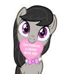  &lt;3 alpha_channel black_hair bow_tie english_text equine female feral friendship_is_magic fur grey_fur hair holidays horse looking_at_viewer mammal mouth_hold my_little_pony octavia_(mlp) plain_background pony purple_eyes solo stealth1546 text transparent_background valentine&#039;s_day valentine's_day vector 