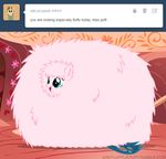  blue_eyes changeling english_text equine expansion female feral fluffle_puff fluffy friendship_is_magic fur hair horse mammal mixermike622 my_little_pony pink_fur pink_hair pony queen_chrysalis_(mlp) text tumblr 