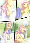 absurd_res angel_(mlp) anthro anthrofied bathroom cutie_mark dripping duo equine eye_contact eyes_closed feathers female feral fluttershy_(mlp) friendship_is_magic fur green_eyes hair hi_res horse hug inside lagomorph long_hair male mammal mane mirror my_little_pony one_eye_closed open_mouth pegasus pink_hair pony rabbit rug shower shower_curtain showering sitting smile soap standing teeth tongue towel wet white_fur wings yellow_fur 
