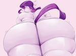  anthro anthrofied big_butt butt chubby equine female friendship_is_magic fur hair horse huge_butt mammal my_little_pony nude plain_background pony purple_hair rarity_(mlp) sirmasterdufel solo white_background white_fur 
