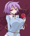  breasts huge_breasts komeiji_satori oro_(zetsubou_girl) purple_hair short_hair touhou 