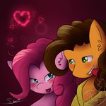  &lt;3 blush cheese_sandwich_(mlp) clothing couple duo equine female flower friendship_is_magic green_eyes horse male mammal my_little_pony pinkie_pie_(mlp) pony rose shirt silverfox057 tongue tongue_out 