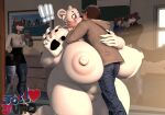 3d_(artwork) anthro bear beastars big_breasts blush breasts clothed clothing covering covering_eyes covering_face digital_media_(artwork) electronics exclamation_point female group hi_res human humanoid ice_(interspecies_reviewers) interspecies_reviewers joel_(joellovejuno) joellovejuno juno_(beastars) kissing male male/female mammal nipples nude phone polar_bear self_insert shocked source_filmmaker_(artwork) ursine wolf_(petruz)
