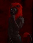  echoeternal feline hair lion looking_at_viewer male mammal red_hair solo 