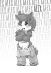  anthro book canine clothing cub cute fluffy fur happy lando male mammal open_pants overalls pants sheath smile solo wolf young 