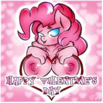  &lt;3 anthro anthrofied big_breasts blue_eyes breasts chest_tuft ep777 equine female friendship_is_magic fur hair holidays horse looking_at_viewer mammal my_little_pony nipples pink_fur pink_hair pinkie_pie_(mlp) pony solo tongue tongue_out tuft valentine&#039;s_day valentine's_day 