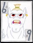  card cardstock clubs ear_piercing equine friendship_is_magic hair horse male mammal my_little_pony nine pegasus piercing playing_card the1king wings 