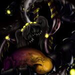 absurd_res big_penis bodily_fluids cristh501 eldritch eldritch_abomination fangs female feral genital_fluids genitals glitch_productions grey_hair hair herm hi_res horror_(theme) intersex j_(murder_drones) machine murder_drone murder_drones penis precum presenting presenting_penis robot solo teeth teratophilia vein veiny_penis