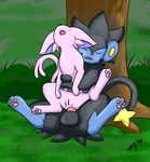  3_toes anal anal_penetration anus balls barefoot blush bush canine ci=um cum cum_on_penis duo eeveelution espeon eyes_closed female feral feral_on_feral fur grass hi_res interspecies kyoushiro luxray male mammal nintendo nude on_top orgasm outside pawpads paws penetration penis plant pok&#233;mon pok&eacute;mon raised_leg reverse_cowgirl_position sex sharp_teeth sitting spread_legs spreading straight teeth tongue tree video_games wood 
