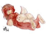  2024 4_toes absurd_res anthro biped breasts butt butt_tattoo countershade_breasts countershade_butt countershade_fur countershade_tail countershading ears_down feet female fur hair heart_symbol hi_res lagomorph leporid long_ears long_hair looking_back mammal mjw_darkmode pink_nose pivoted_ears rabbit rear_view red_body red_fur red_hair scut_tail short_tail signature simple_background soles solo solo_focus tail tattoo toes tongue tongue_out traditional_media_(artwork) white_background wrinkled_feet wrinkles 
