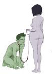 2025 5_fingers 5_toes absurd_res amugea arm_support bdsm beast_boy biped black_hair blush bob_cut bodily_fluids breasts butt choker collar dc_comics dominant dominant_female dominant_human drooling duo erection eyebrows fangs feet female female_human fingers foreskin genitals glans green_body green_eyebrows green_eyes green_hair green_lips green_penis green_pubes green_skin grey_body grey_choker grey_glans grey_jewelry grey_necklace grey_nipples grey_penis grey_skin hair hi_res holding_leash holding_object human human_on_humanoid humanoid humanoid_feet humanoid_hands humanoid_pointy_ears interspecies jewelry kneeling leaning leaning_forward leash leashed_collar lips looking_at_another looking_at_genitalia looking_at_partner looking_at_vulva male male/female male_humanoid mammal medium_breasts multicolored_penis necklace nipples not_furry nude nude_female nude_human nude_humanoid nude_male open_mouth pecs penis pink_tongue plantigrade pointy_ears pubes raven_(dc) red_collar red_leash retracted_foreskin saliva short_hair simple_background submissive submissive_humanoid submissive_male sweat sweaty_face teen_titans teeth toes tongue two_tone_penis white_background wide_hips