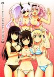  asuka_(senran_kagura) bikini cleavage hibari_(senran_kagura) ikaruga katsuragi senran_kagura swimsuits yagyuu 