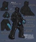 anthro anus balls bdsm bear big_penis black_body black_latex blue_background bodysuit bound breasts bulge clothing detachable detachable_genitalia detachable_parts detachable_penis dolly_(milkbearbunny) donut_mouth drone dronesuit encasement eyeless featureless_breasts featureless_crotch female genitals hi_res humanoid_genitalia humanoid_penis latex latex_body latex_bodysuit latex_clothing latex_skinsuit living_sex_doll living_sex_toy lock lock_bulge lock_symbol male mammal milkbearbunny mouthless nonbinary_(lore) null null_bulge penis simple_background skinsuit solo standing submissive submissive_anthro tight_clothing vulva