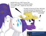  anus arthropod bee bee_sting blue_eyes bsting butt cutie_mark english_text equine female feral friendship_is_magic fur hair horn horse insect long_hair mammal my_little_pony pony purple_hair pussy rarity_(mlp) solo text unicorn white_fur 