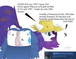  anus arthropod bee bee_sting blue_eyes bsting butt clothing cutie_mark english_text equine female feral friendship_is_magic fur hair hat horn horse insect long_hair mammal my_little_pony pants pony purple_hair pussy rarity_(mlp) solo text unicorn white_fur 