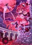  bad_id bad_pixiv_id bat blood copyright_request garter_belt horns moon red_moon scythe skull solo wasabi_(sekai) 