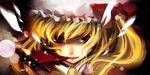  blonde_hair close-up face flandre_scarlet glint lips red_eyes sankusa solo touhou 