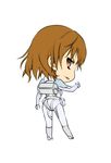  bodysuit brown_eyes brown_hair chibi lowres misaka_worst nekomamire solo to_aru_majutsu_no_index 